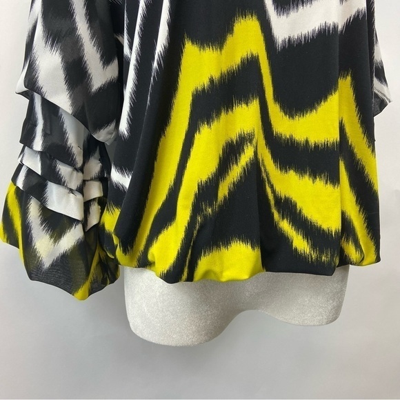 Alfani Zebra Stripe 3/4 Bell Sleeve Blouse, PM - Picture 8 of 12